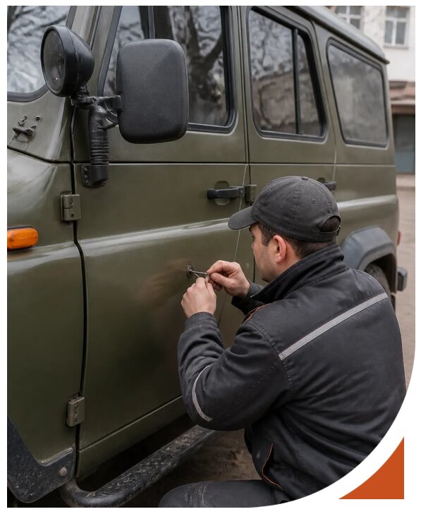 Профессиональное вскрытие автомобиля УАЗ без повреждений в Ирбите